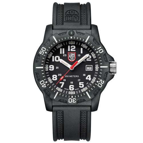 LUMINOX 雷明時Black Ops 8880黑夜行動系列腕錶-黑x白時標/45mm A8881