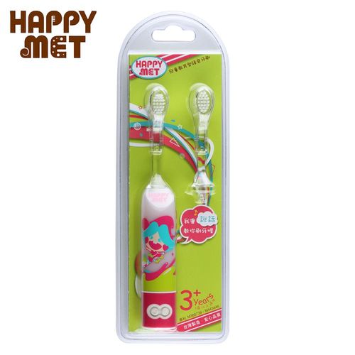 【BabyTiger虎兒寶】HAPPY MET 兒童教育型語音電動牙刷 (附替換刷頭X1) - 粉精靈款