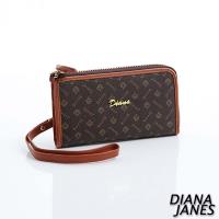 Diana Janes 經典LOGO 牛皮 手挽零錢夾