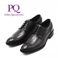 PQ 擦色工藝真皮尖頭皮鞋 男鞋-黑(另有深咖)