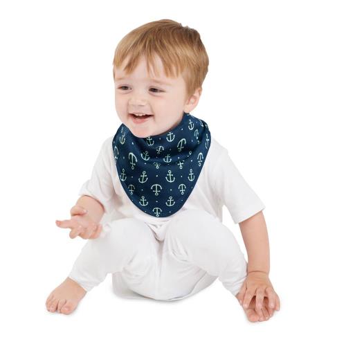 【Mum 2 Mum】雙面時尚造型口水巾圍兜-海軍風/薄荷綠