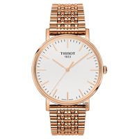 TISSOT 天梭 Everytime 經典雋永腕錶 銀x玫瑰金 38mm T1094103303100