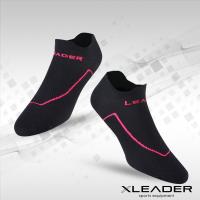 LEADER ST-01環形加壓 網眼導流透氣護踝薄短襪 女款 黑色