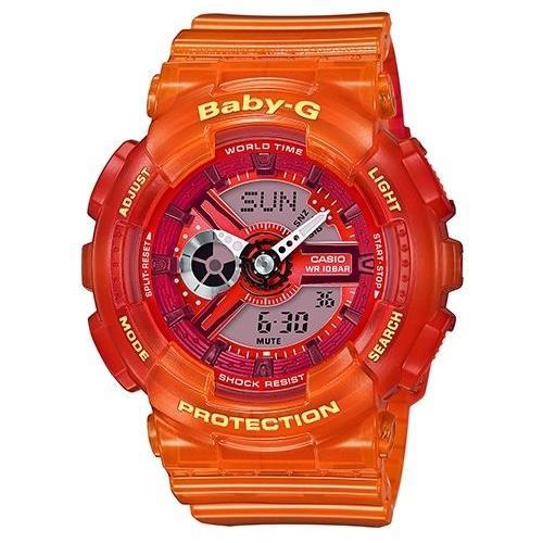 【CASIO】BABY-G 果凍漸層休閒錶-夕陽 (BA-110JM-4A)