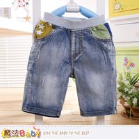 魔法Baby 男童裝 兒童水洗潮爆款牛仔短褲~k50453