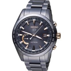 SEIKO SSE113J1 精工 ASTRON 太陽能GPS定位鈦金屬腕錶 8X22-0AG0O 黑