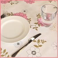 【挪威森林】高級複合材質防水防油汙餐桌墊/餐桌巾/野餐墊/法式田園手繪設計_甜蜜花園_137*137cm
