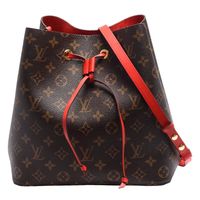 LV M44021 經典Neonoe系列Monogram帆布印花牛皮鑲飾束口斜背/肩背水桶包