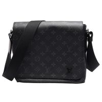 LV M44000 經典Monogram Eclipse帆布District PM翻蓋磁釦斜背包(小)
