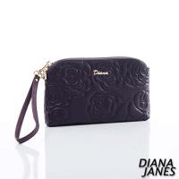Diana Janes 牛皮 玫瑰壓花手抓包