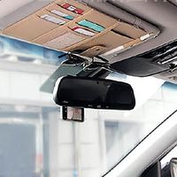 【威力鯨車神】韓國熱銷頂級皮製多隔層汽車收納包/汽車用卡片收納袋/遮陽板收納包_皮革時尚品味款