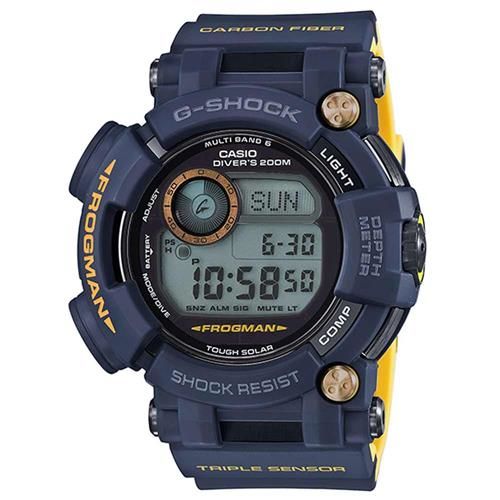 【CASIO】G-SHOCK 潛水蛟蛙強悍海軍風進化版六局電波錶- 藍 (GWF-D1000NV-2)