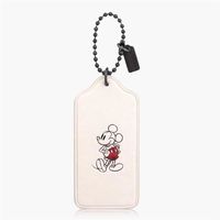 COACH 造型飾品 皮革 / 吊飾 / 鑰匙圈(米奇限定款)_白色