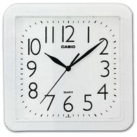 【CASIO】 流線大方指針方形掛鐘-白 (IQ-02S-7)