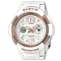 【CASIO】BABY-G 街頭運動球衣款-白x金 (BGA-210-7B3)