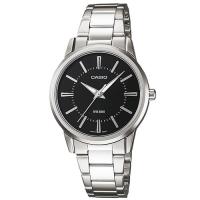 【CASIO】 經典時尚女用百搭簡約指針腕錶-黑色丁字面-黑 (LTP-1303D-1A)