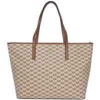 MICHAEL KORS EMRY 滿版MK托特/肩背包(大/棕)