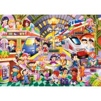 54片兒童地板拼圖/繁忙火車站