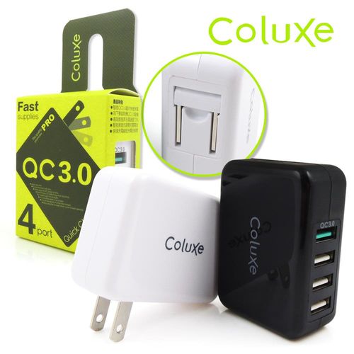 Coluxe 高速4孔USBQC3.0 電源充電器