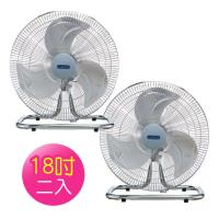 【華冠】台灣製造(18吋)鋁葉工業桌扇/電風扇 FT-187 超值2入組