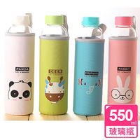 AWANA超萌動物玻璃隨手瓶550ml-1入