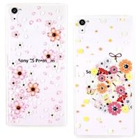 【奧地利水鑽】Sony Xperia Z5 Premium 5.5吋 花系列保護軟套