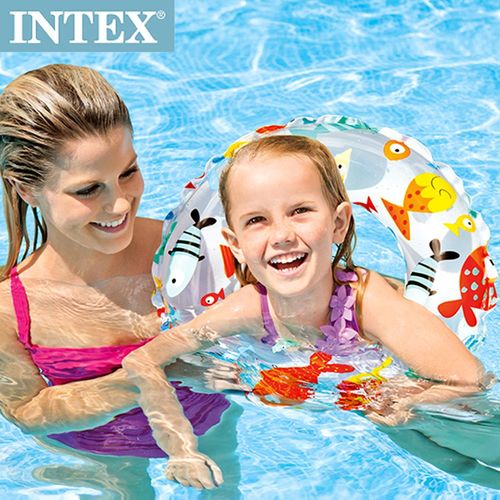 【INTEX】海底世界游泳圈直徑51cm(圖案隨機) 適用：3~6歲(59230)