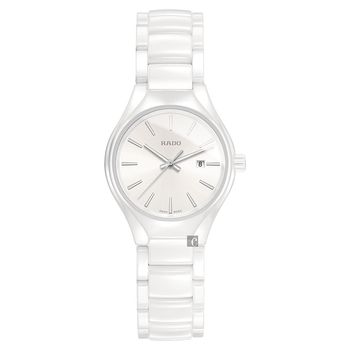 RADO 雷達 真系列陶瓷石英女錶 白 30mm R27061012