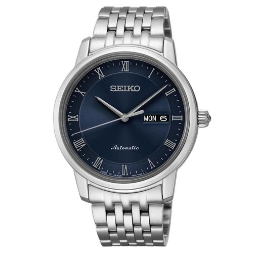 SEIKO Presage 羅馬時光機械腕錶 藍 40mm 4R36-04L0B SRP697J1