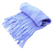 ISSEY MIYAKE 三宅一生PLEATS PLEASE褶紋流蘇圍巾(粉藍)