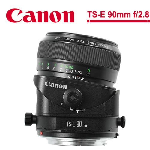 【背帶+吹球筆布】Canon TS-E 90mm F2.8 移軸鏡頭(公司貨)