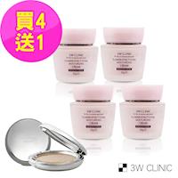 韓國3W CLINIC 極緻透光嫩白保濕精華霜50mlx4入(贈韓蝶戀炫光礦物蜜粉餅10g+粉蕊10g)
