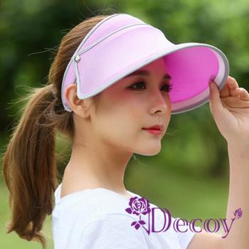 Decoy機能透氣 防曬彈性掀蓋遮陽帽 粉