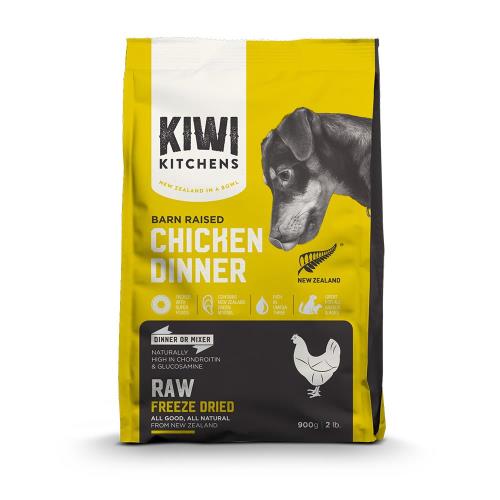 【KIWI】奇異廚房 生食饗宴 穀飼嫩雞佐鮭魚綠唇貝 犬糧 900克 X 1包