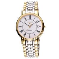 LONGINES Presence 經典羅馬機械腕錶 半金 38.5mm L49212117