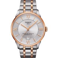 TISSOT 天梭 杜魯爾限定 80動力儲存機械腕錶(銀x玫瑰金/42mm) T0994072203801