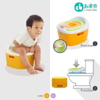 【Creative Baby】多功能三合一學習軟墊馬桶(橘色)
