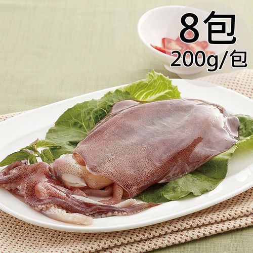 天和鮮物 野生急凍軟絲8包(200g/包)