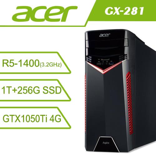 acer宏碁桌電 AMD Ryzen5 四核雙碟獨顯WIN10電腦 GX-281