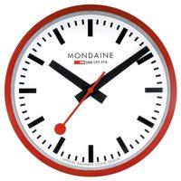 MONDAINE 瑞士國鐵經典掛鐘/25cm-紅 (CLOCK1R)