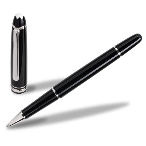 MONTBLANC 萬寶龍小班白金夾鋼珠筆 163S