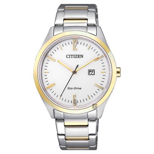 CITIZEN 星辰 Eco-Drive 光動能時尚女錶 白x金 34mm EW2454-83A