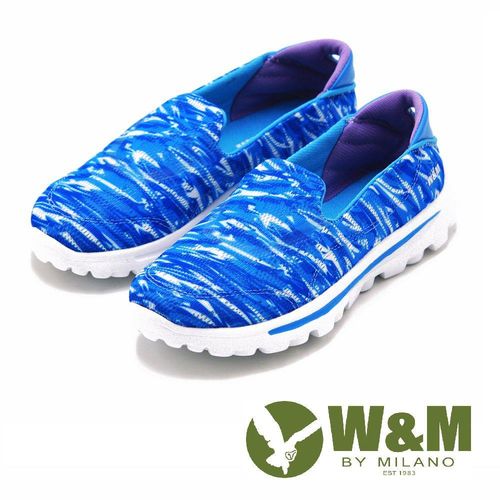 W&M MODARE系列 迷彩直套式休閒鞋 女鞋-藍(另有紫、橘)