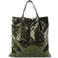 ISSEY MIYAKE 三宅一生BAOBAO鏡面方格10x10手提/肩背包(祖母綠)
