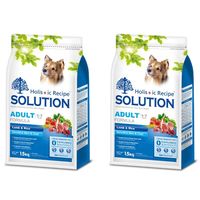 SOLUTION耐吉斯 成犬 毛髮亮麗 羊肉+蔬菜 狗飼料 1.5公斤*2 小顆粒