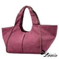 【Lemio】百搭帆布 簡約時尚 托特水餃包