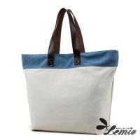 【Lemio】百搭帆布 雙色托特包