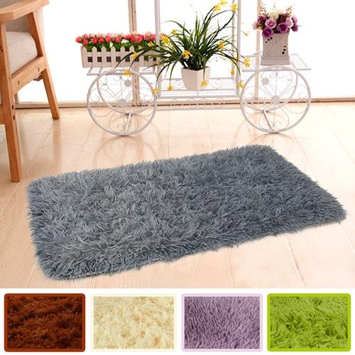 幸福揚邑-長毛羊絲絨地墊40x60cm防滑吸水超軟舒壓地毯 