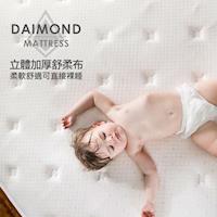 獨立筒床墊【obis】晶鑽系列_MONET三線五段式乳膠獨立筒無毒床墊-雙人加大(6尺X6.2尺)