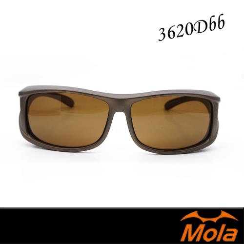 MOLA摩拉近視可戴偏光太陽眼鏡 墨鏡 套鏡-3620Dbb